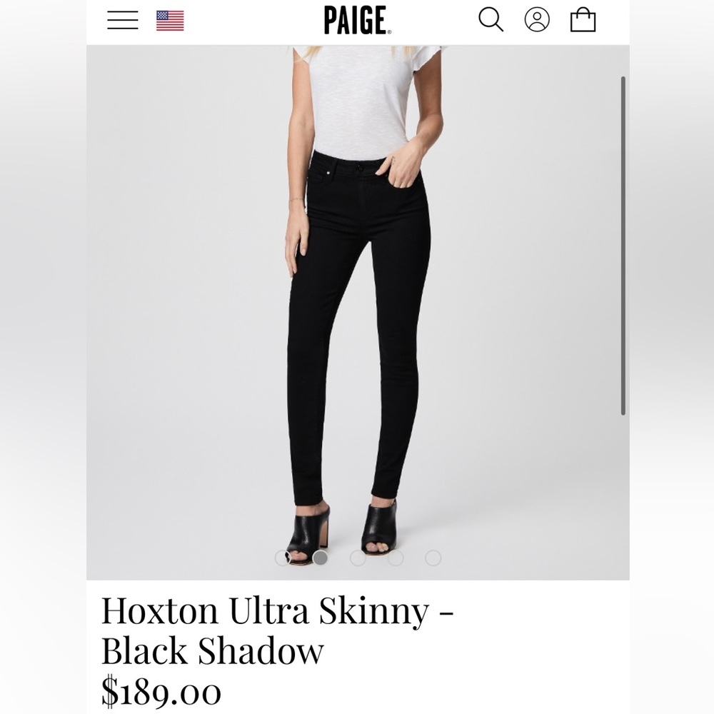 PAIGE Hoxton Black Skinny Jeans